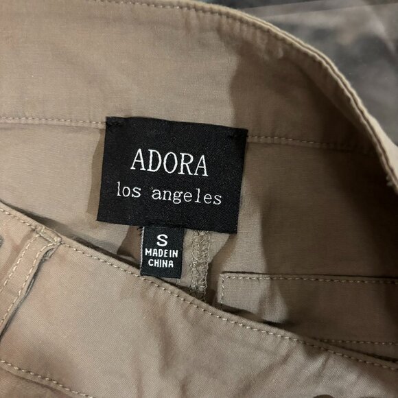 Adora Los Angeles Low-Rise Straight Cargo Pants- Khaki Tannish Olive- Size Small - Picture 8 of 15